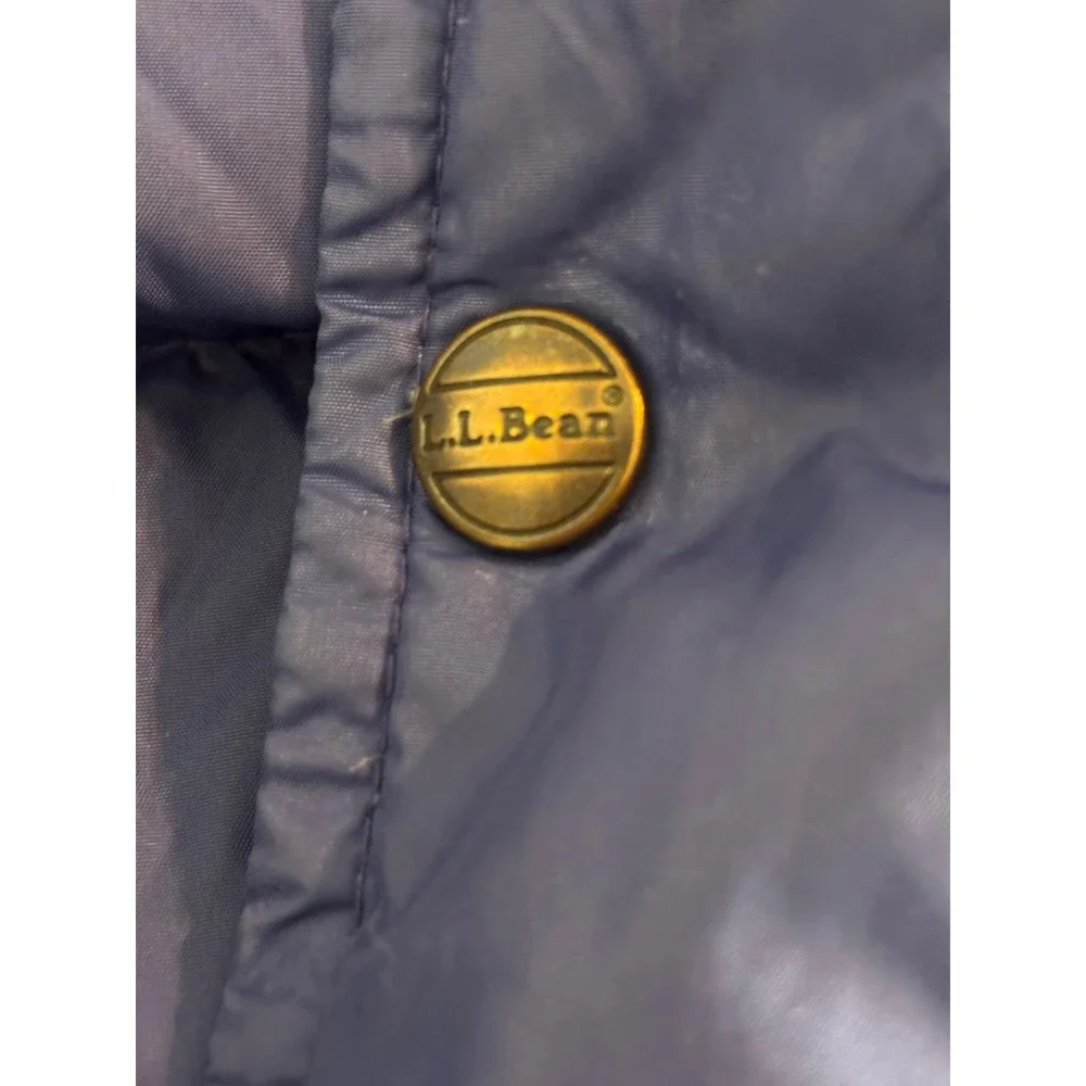 LL Bean Kids Goose Down‎ Puffer Vest Blue XL (18-20) Full Zip Sleeveless